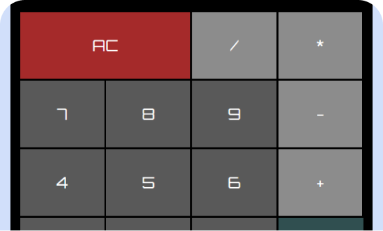 Calculator project screenshot